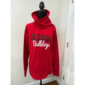 Georgia Bulldogs Women's Cowl Neck Sweatshirt with Kangaroo Pocket